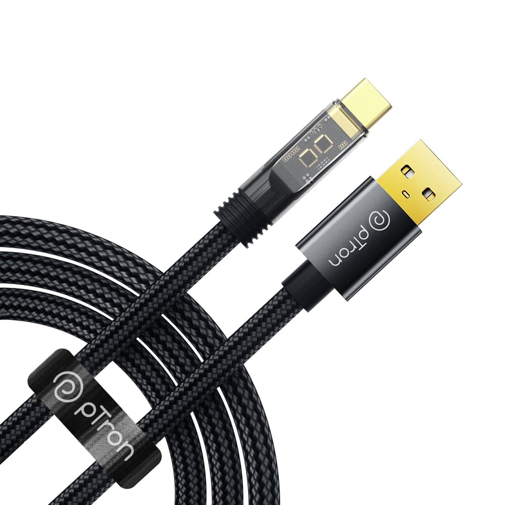 pTron Pace 6A USB Type-C Cable, 1 m, Nylon Braided