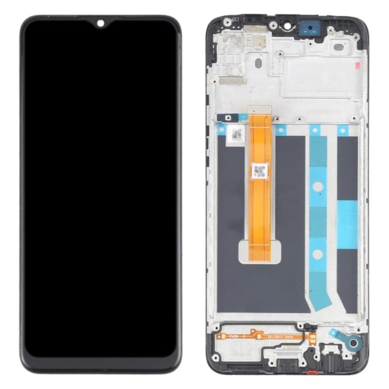 Lcd Display Combo Folder with Frame for Oppo A15 Black
