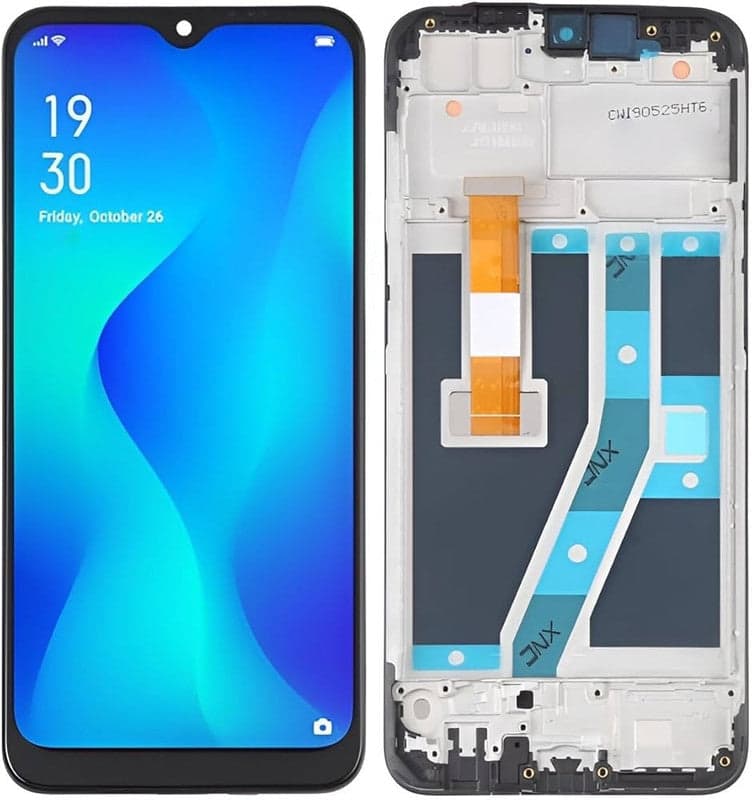 Lcd Display Combo Folder with Frame for Vivo Y02T Black