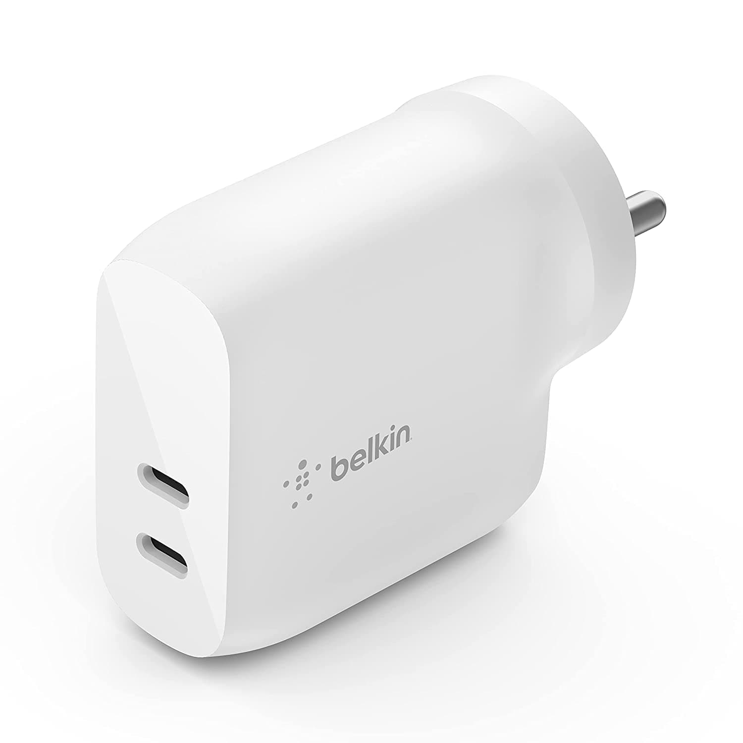 Belkin Fast Charging,Universally Compatible Dual USB-C 40W Pd Wall Charger-Power Delivery 3.0 Certified,Each Port Delivers 20W of Power for All Cellul Total