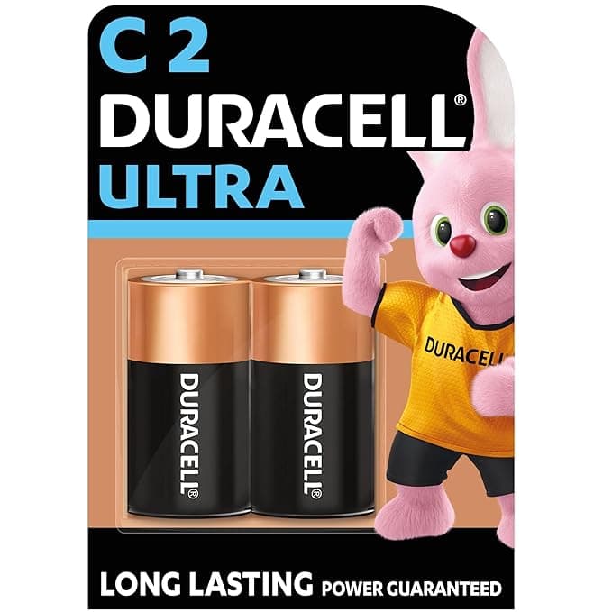 Duracell Ultra Alkaline C Batteries (Pack of 2)