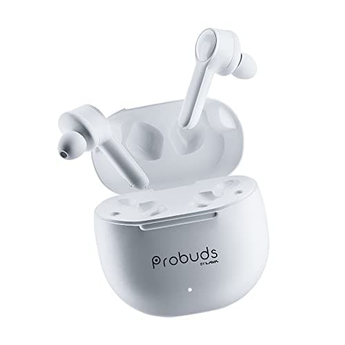 Lava Probuds 21 | Truly Wireless Bluetooth Buds with 45 hrs Playtime, 60mAh Bull Battery Buds | Type-C Fast Charging Earphones, T