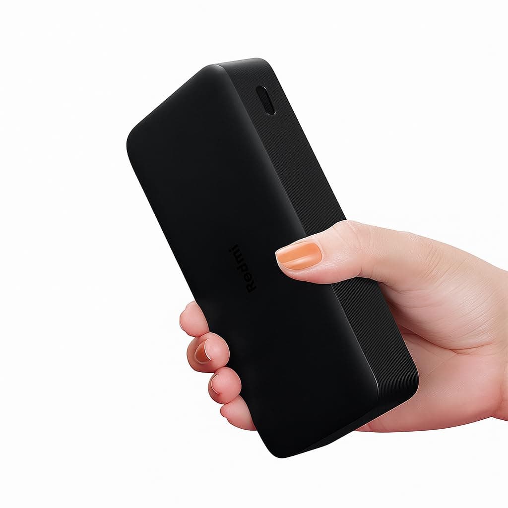 Redmi 20000mAh Lithium Polymer Power Bank, USB Type C and Micro USB Ports, 18W Fast Charging, Low Power Mode
