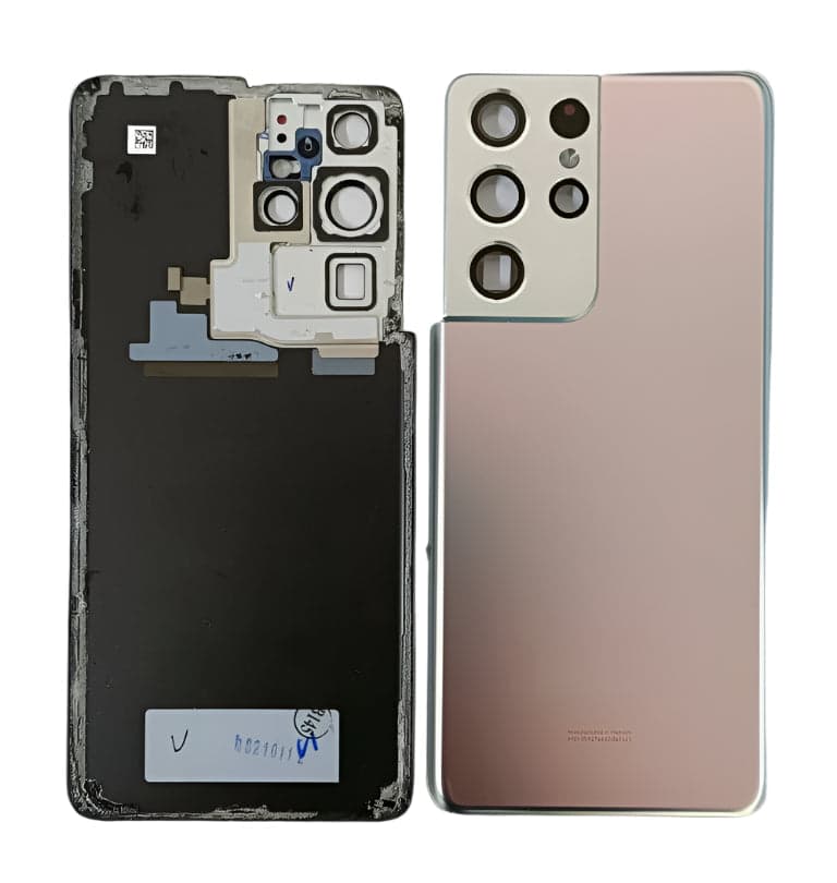 Back Panel Glass With Camera Lens for Samsung Galaxy S21 Ultra Silver