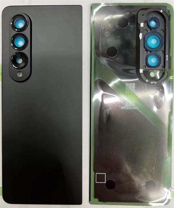 Back Panel Glass With Camera Lens for Samsung Galaxy Z Fold 4 (Phantom Black)
