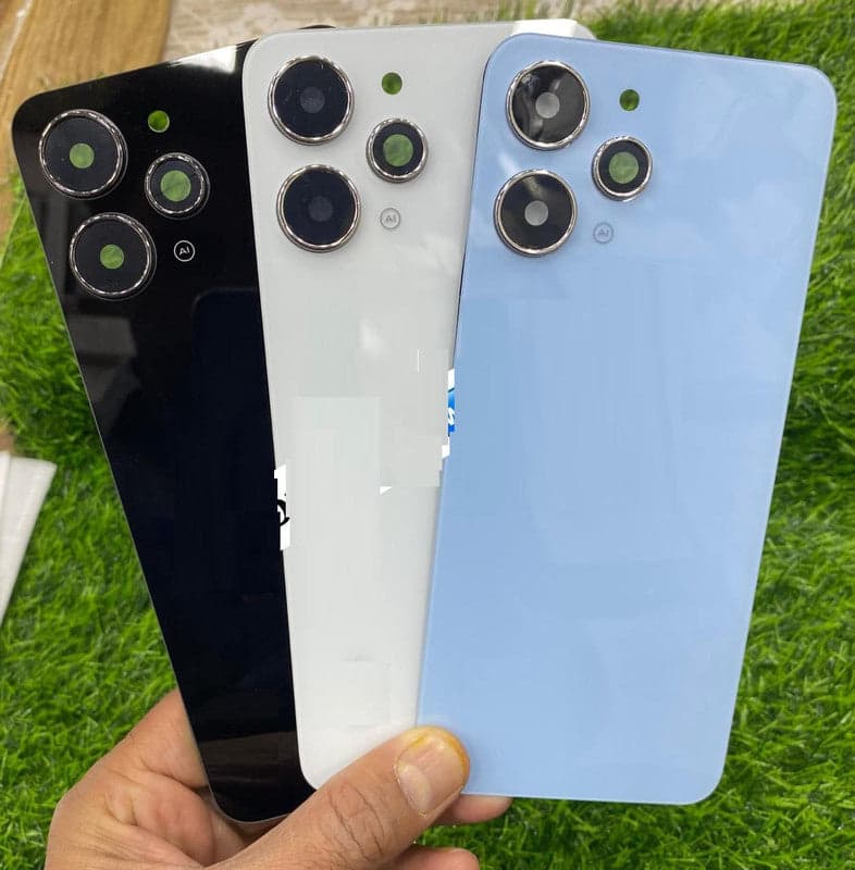 Back Panel with Camera Glass for Redmi 12 Black