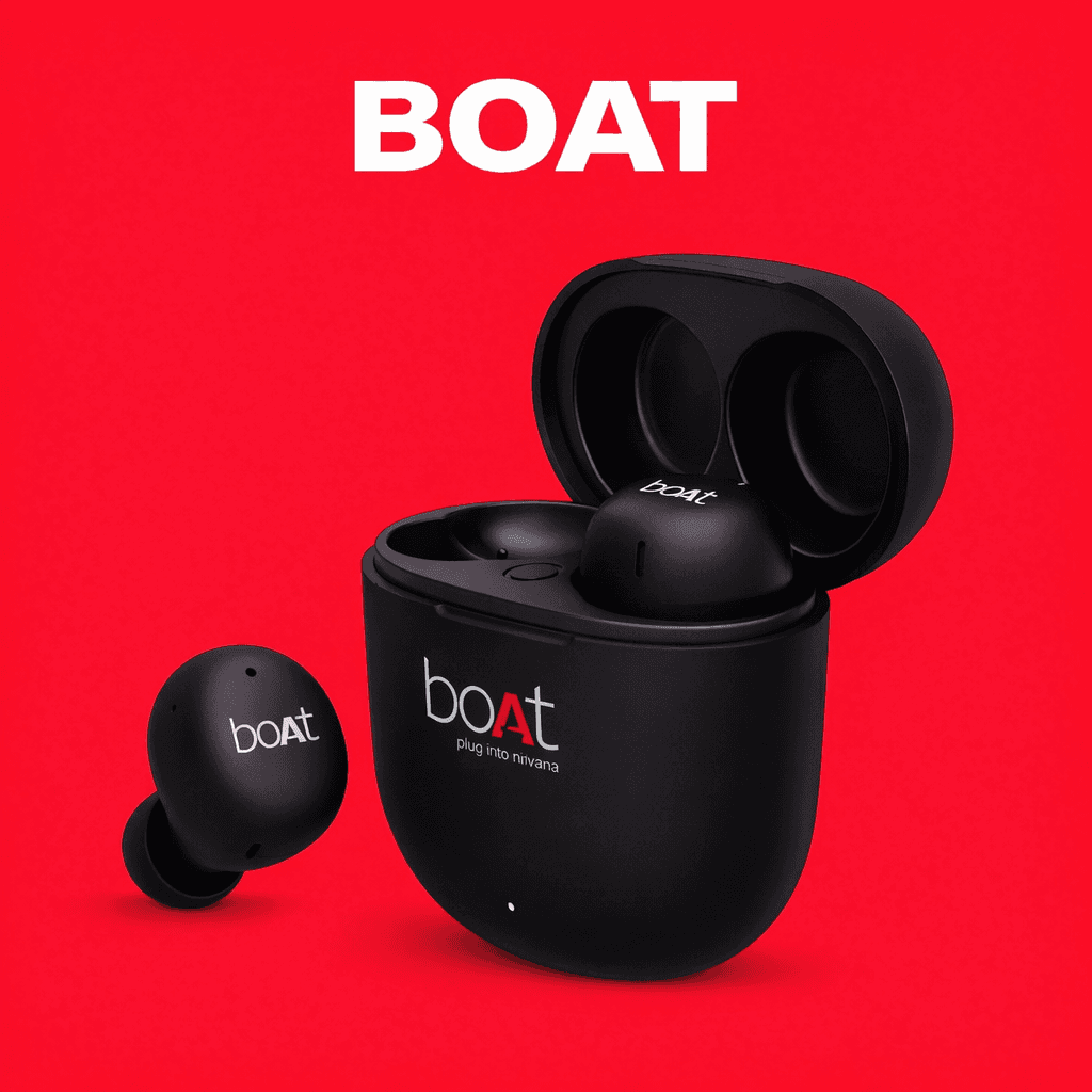 boAt Airdopes 383 – Replacement Parts (Pair / Charging Case) Replacement — Both Side / Black