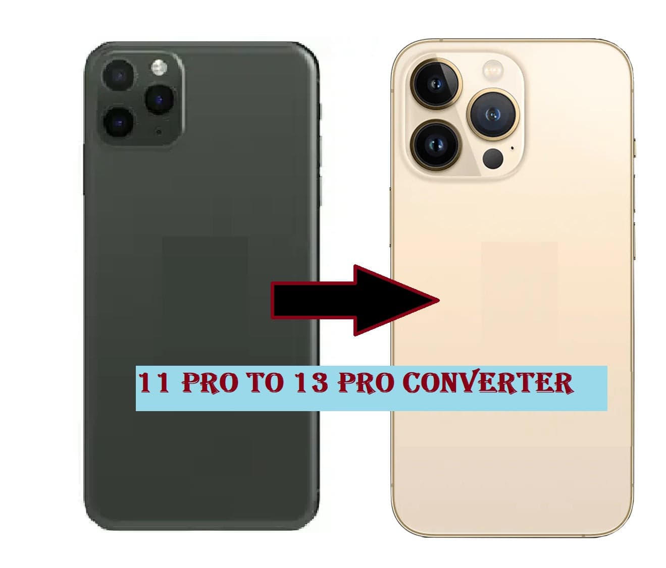 Converter Back Panel Housing Body for Apple iPhone 11 Pro Convert to Apple iPhone 13 Pro