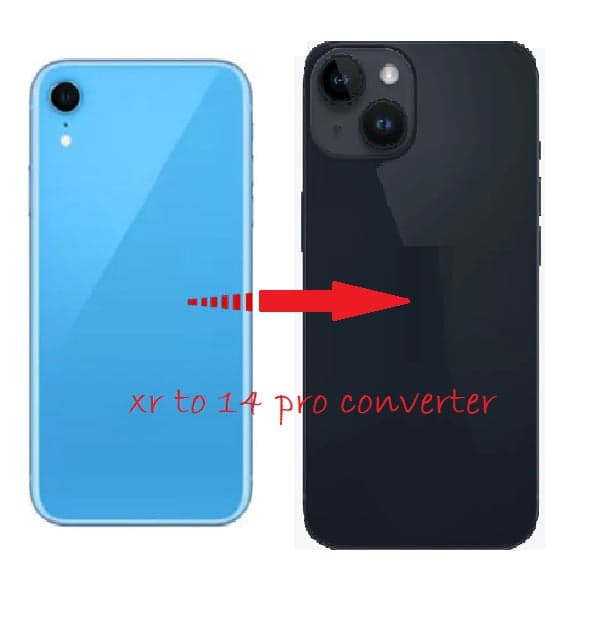 Converter Back Panel Housing Body for Apple iPhone XR Convert to Apple iPhone 14