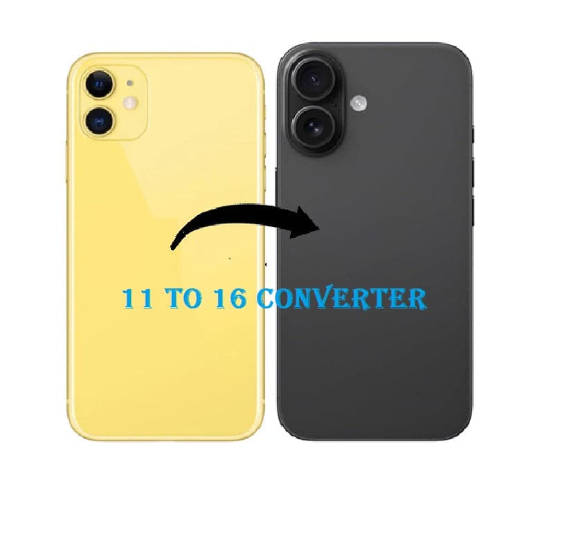 Convertor Back Panel Housing Body for Apple iPhone 11 Convert to Apple iPhone 16