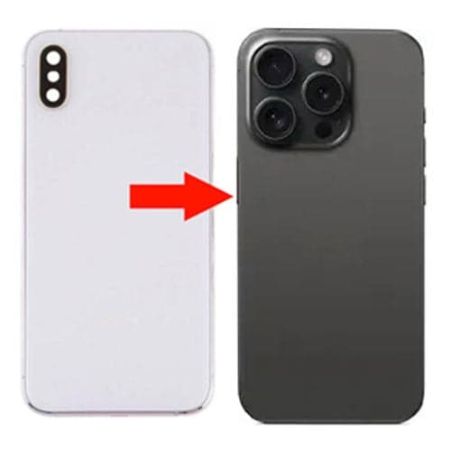Convertor Back Panel Housing Body for Apple iPhone XS Convert to Apple iPhone 15 Pro
