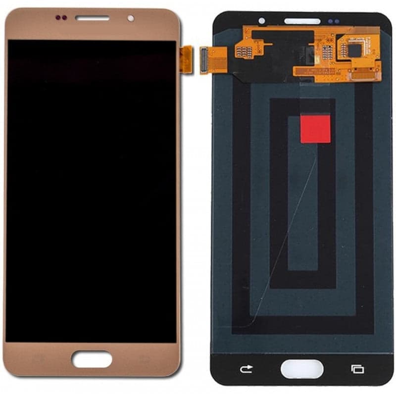Lcd Display Combo Folder for Samsung Galaxy A7 2016 Gold