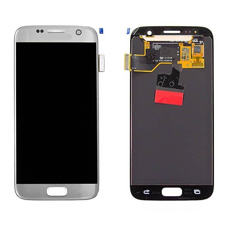 Lcd Display Combo Folder for Samsung Galaxy S7 Silver