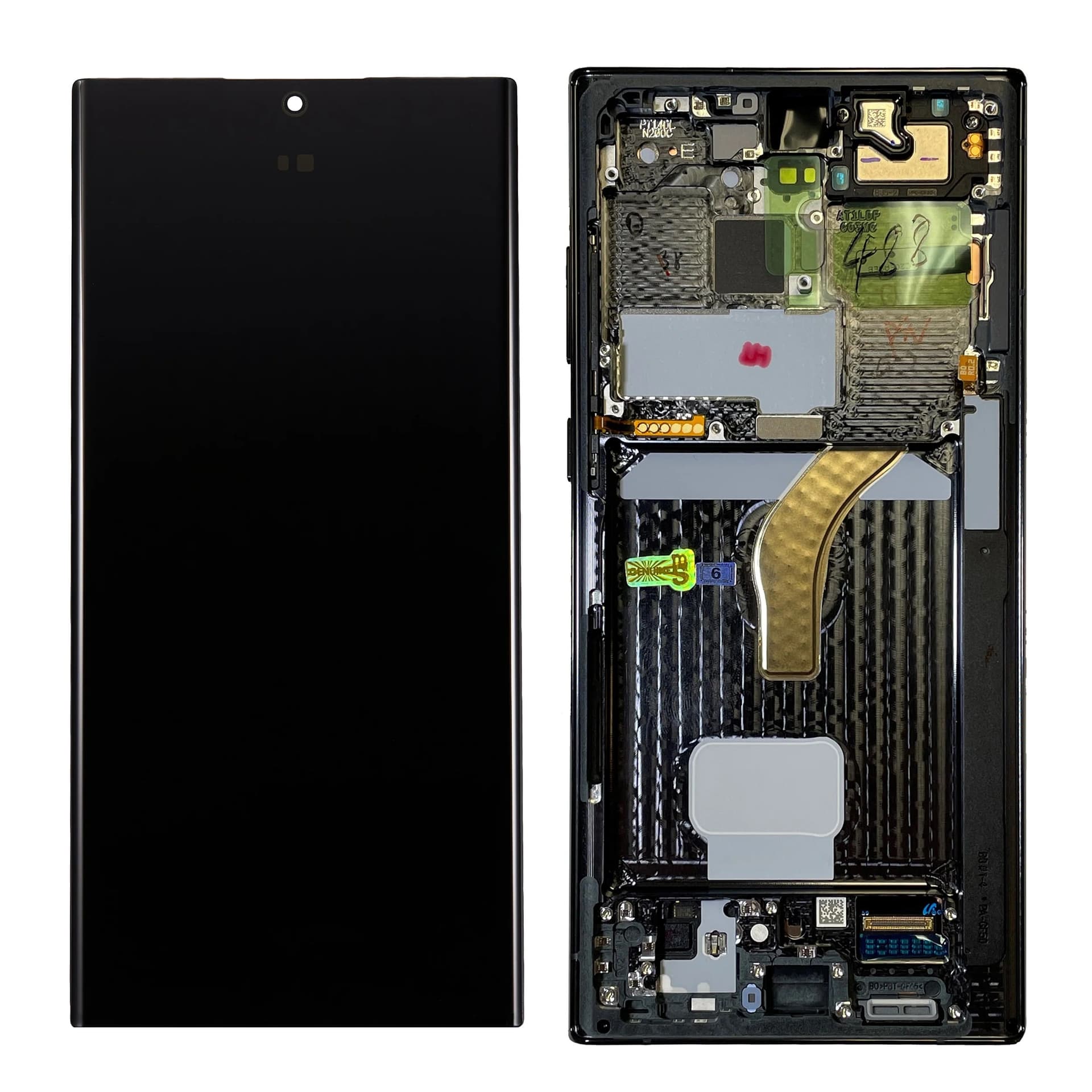 Lcd Display Combo Folder with Frame for Samsung Galaxy S22 Ultra Black