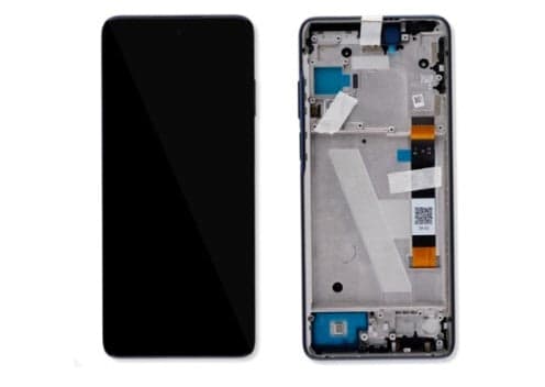 OLED Lcd Display Combo Folder with Frame for Motorola Moto Edge 2021 Black