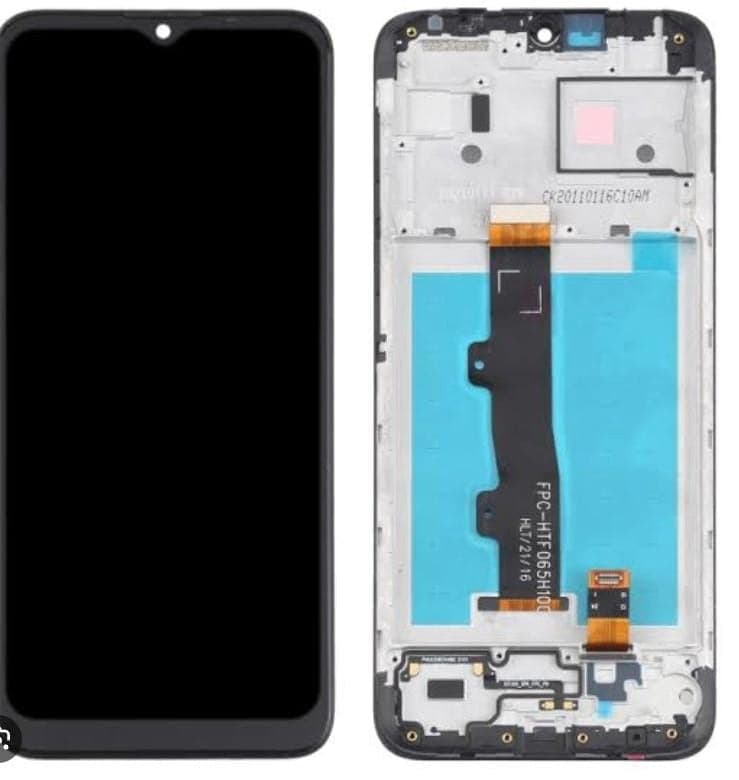 Lcd Display Combo Folder with Frame for Motorola Moto E7 Power Black