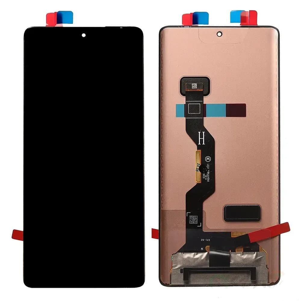 OLED Lcd Display Combo Folder for Motorola Moto Edge 50 Fusion Black