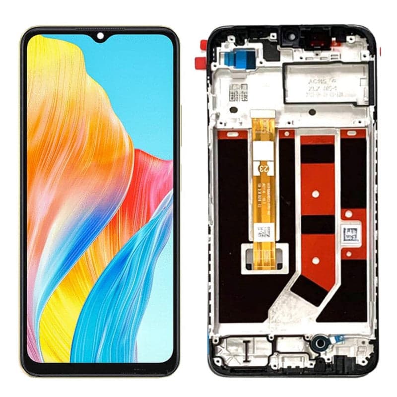 Lcd Display Combo Folder with Frame for Oppo A38 Black