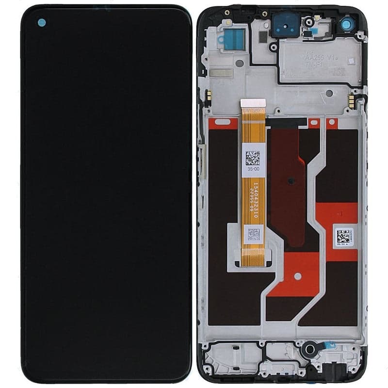 Lcd Display Combo Folder with Frame for Oppo A96 Black
