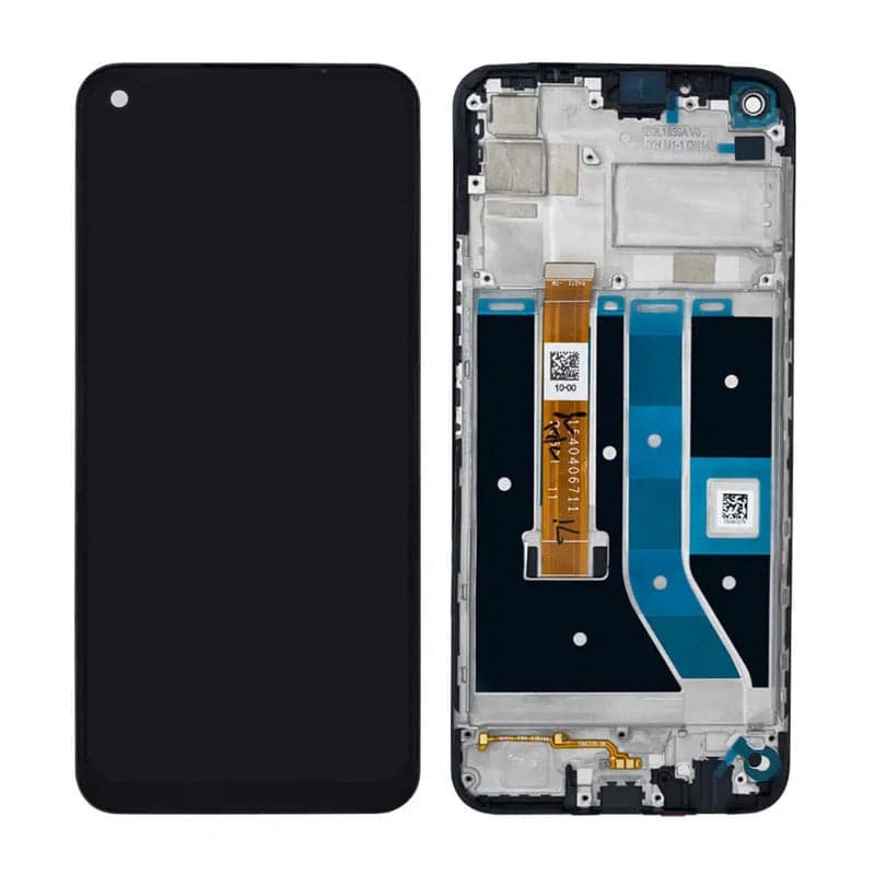 Lcd Display Combo Folder with Frame for Realme 7i Black