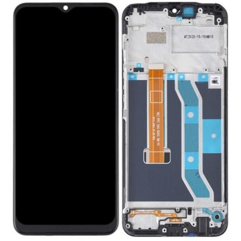 Lcd Display Combo Folder with Frame for Realme C15 Black