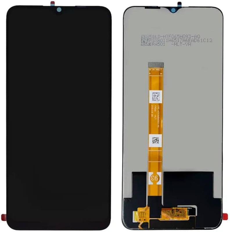 Lcd Display Combo Folder with Frame for Realme Narzo 30A Black