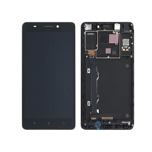 LCD Display Folder Combo With Frame for Lenovo A7000 Black