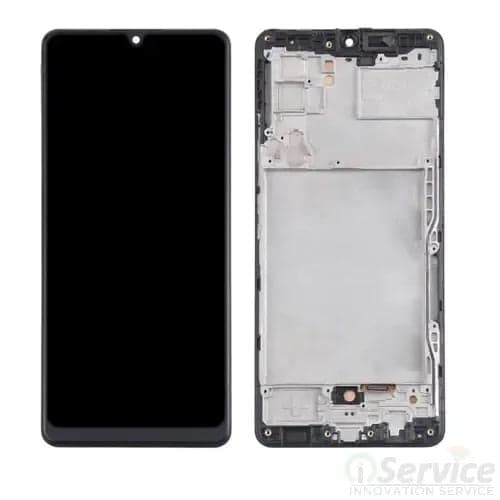 OLED Lcd Display Combo Folder with Frame for Samsung Galaxy M42 Black