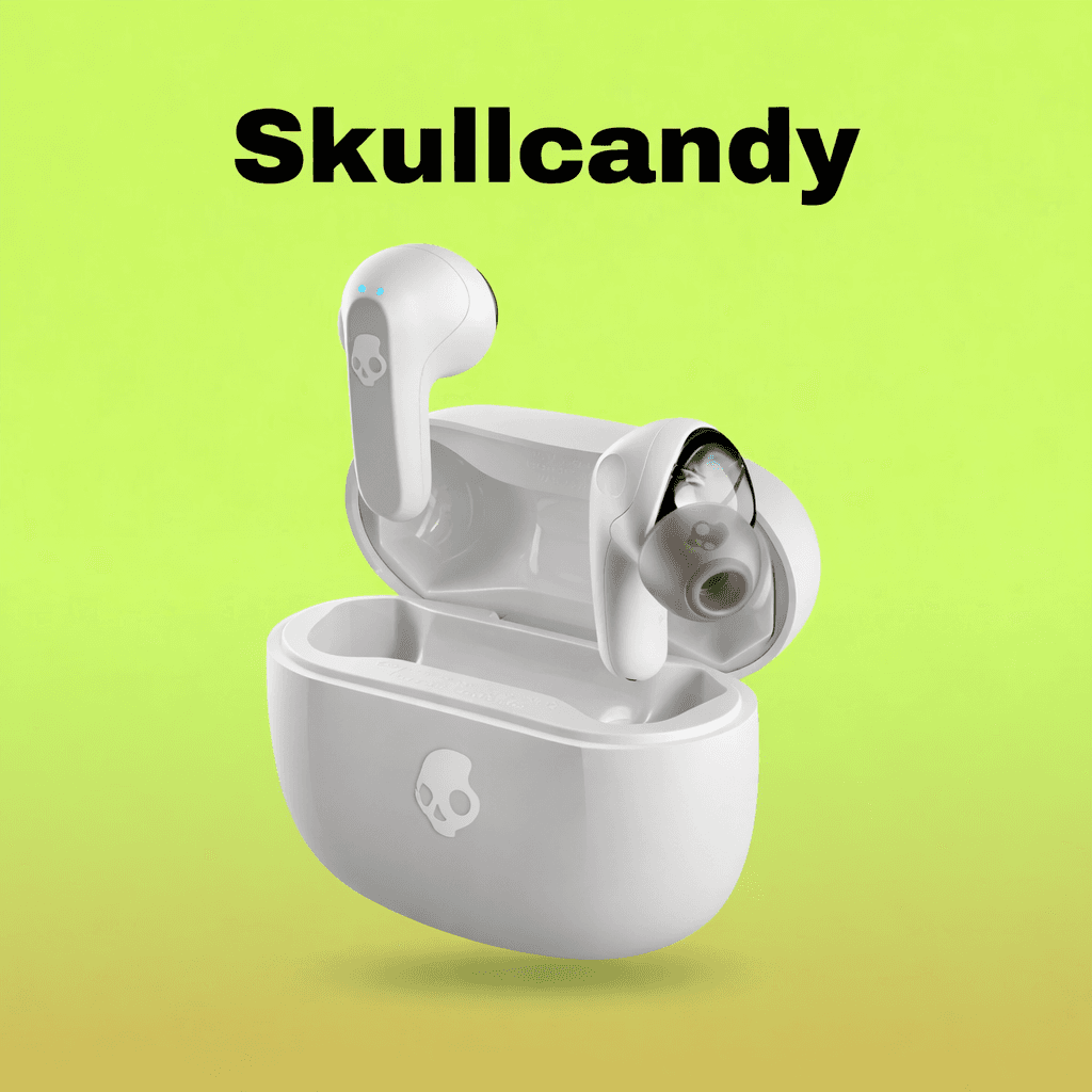 Skullcandy Rail ANC – Replacement Parts (Pair / Charging Case) Replacement — Both Side / White