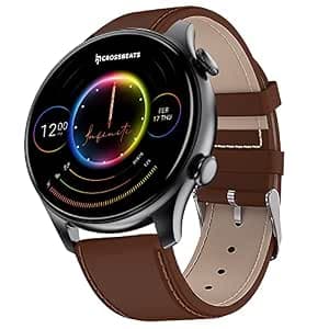 CrossBeats Orbit Infiniti 2.0, Large 1.43'' AMOLED Display Smartwatch with Ai ENC BT Calling,1000+Songs 4GB Storage
